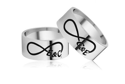 Gümüş Kişiye Özel Sonsuzluk Çift Alyans