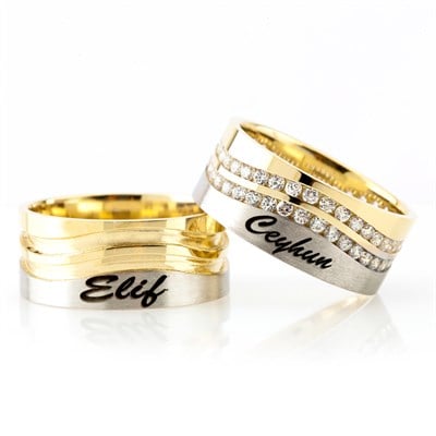 Gümüş İsimli Çift Alyans