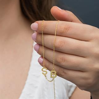 2 Harfli  925 Gümüş İsimli Kolye