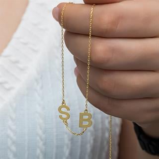 2 Harfli  925 Gümüş İsimli Kolye