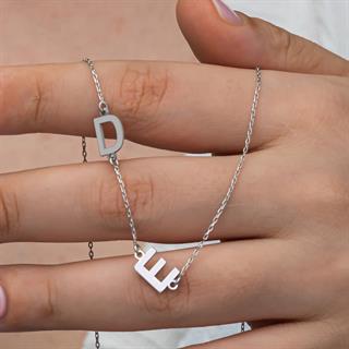 2 Harfli  925 Gümüş İsimli Kolye