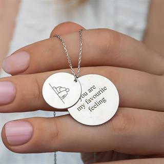 2 Plaka 925 Gümüş İsimli Kolye