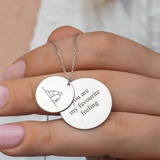 2 Plaka 925 Gümüş İsimli Kolye