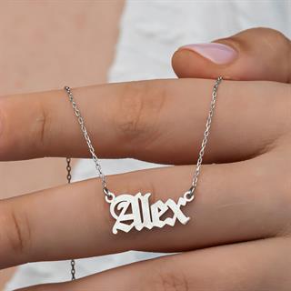 925 Gümüş İsimli Kolye