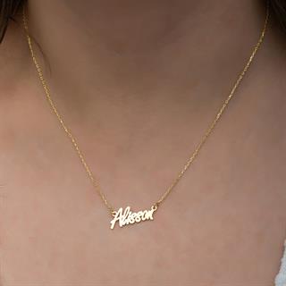 Altın Kaplama 925 Gümüş İsimli Kolye