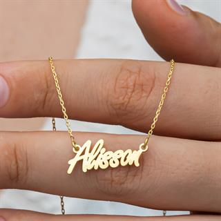 Altın Kaplama 925 Gümüş İsimli Kolye