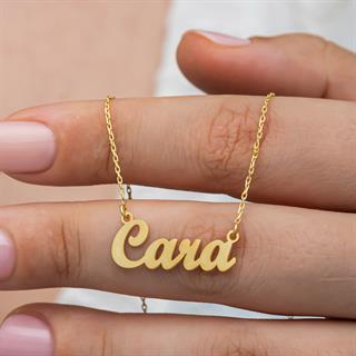 Altın Kaplama 925 Gümüş İsimli Kolye