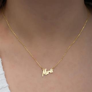 Altın Kaplama 925 Gümüş İsimli Kolye