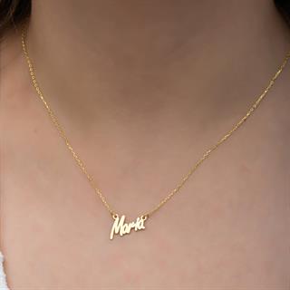 Altın Kaplama 925 Gümüş İsimli Kolye