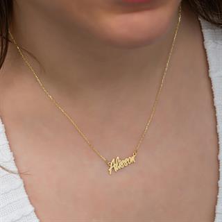 Altın Kaplama 925 Gümüş İsimli Kolye