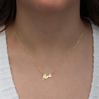 Altın Kaplama 925 Gümüş İsimli Kolye