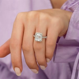 Baget Zirkon Taşlı Tektaş Gümüş Bayan Yüzük