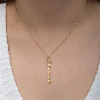 Çiçek Desenli 925 Gümüş İsimli Kolye