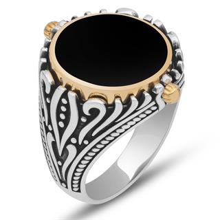 Çift Taraflı İnşirah Suresi Hat Yazı 925 Gümüş Erkek Yüzük