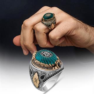 Fetih Koleksiyonumuzdan Kurt Başı Desenli 925 Ayar Erkek Gümüş Yüzük