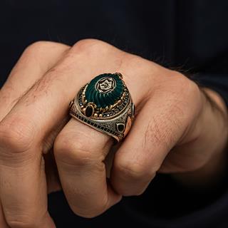 Fetih Koleksiyonumuzdan Kurt Başı Desenli 925 Ayar Erkek Gümüş Yüzük