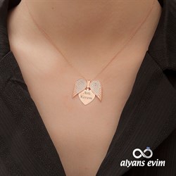 Gümüş Kalpli Kapaklı İsimli Kolye