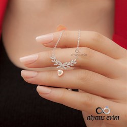 Gümüş İsimli Kalpli Kolye