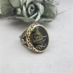 Gümüş Tuğralı İsimli Erkek Yüzük