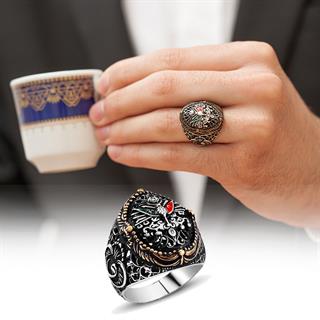 Gümüş Osmanlı Devleti  Armalı Erkek Yüzük