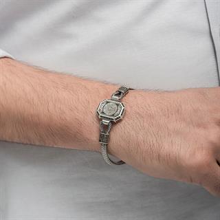 İnşirah Suresi Hat Yazılı 925 Ayar Gümüş Erkek Bileklik
