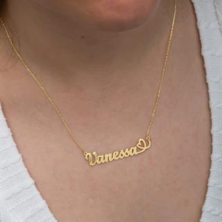 Kalpli 925 Gümüş İsimli Kolye