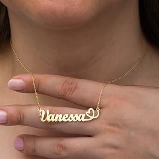 Kalpli 925 Gümüş İsimli Kolye