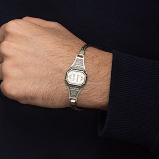 Kişiye Özel İsimli 925 Ayar Gümüş Erkek Bileklik