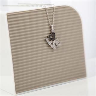 Love Yazılı Taşlı  925 Gümüş Kadın Kolye