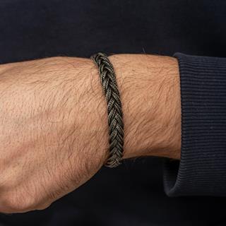 Saç Örgüsü Hasır 925 Gümüş Bileklik Künye