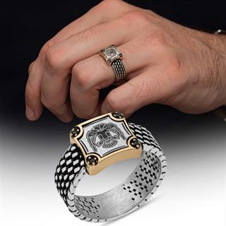 Selçuklu Devleti Çift Başlı Kartal 925 Gümüş Erkek Yüzük