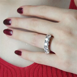 Swarovski Taşlı Gümüş Beştaş Yüzük