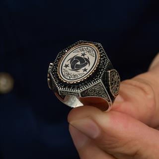 Teşklilatı Mahsusa Armalı 925 Gümüş Erkek Yüzük