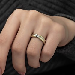 Yeni Tasarım 925 Gümüş Tek Bayan Alyans Yüzük