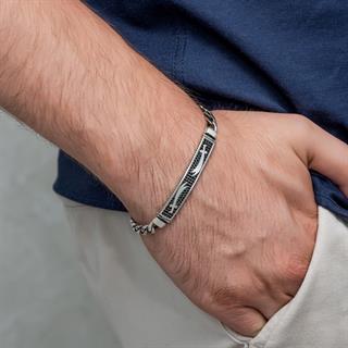 Zülfikar Kılıç İşleme Gurmet 925 Ayar Gümüş Erkek Bileklik