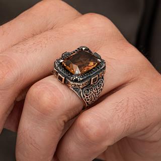 Zultanit Taşlı 925 Ayar Erkek Gümüş Yüzük