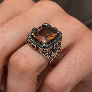 Zultanit Taşlı 925 Ayar Erkek Gümüş Yüzük