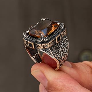 Zultanit Taşlı 925 Ayar Erkek Gümüş Yüzük