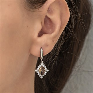 Zultanit Taşlı Baget Gümüş Bayan Takı Seti