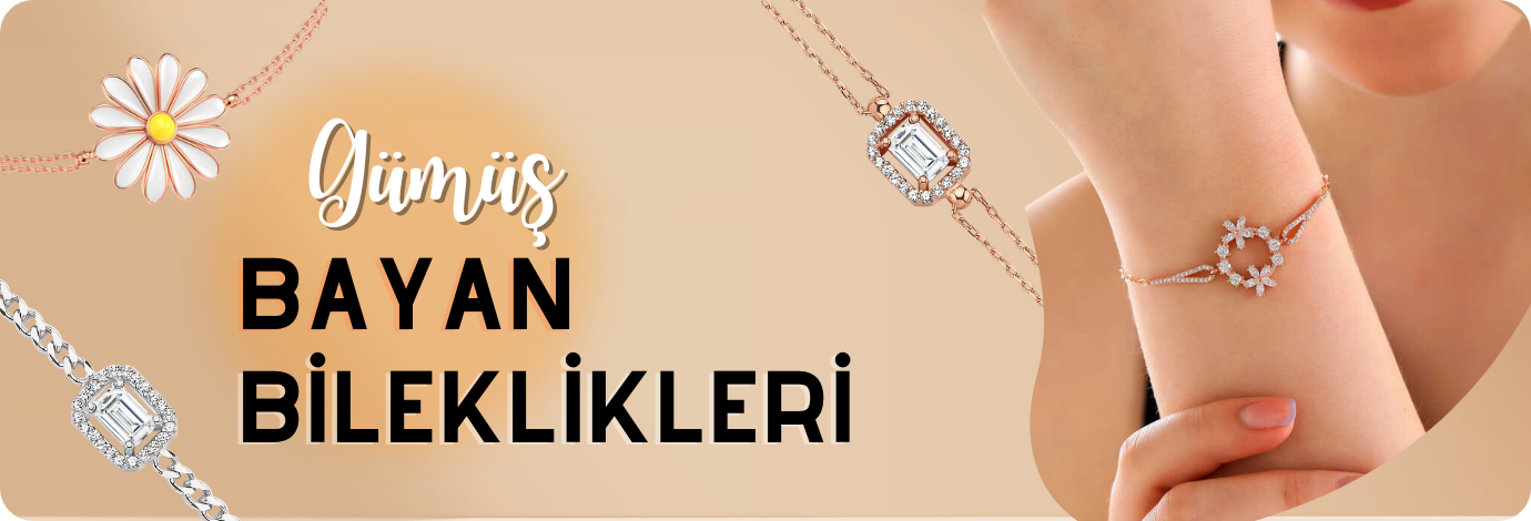 Gümüş Bayan Bileklikleri