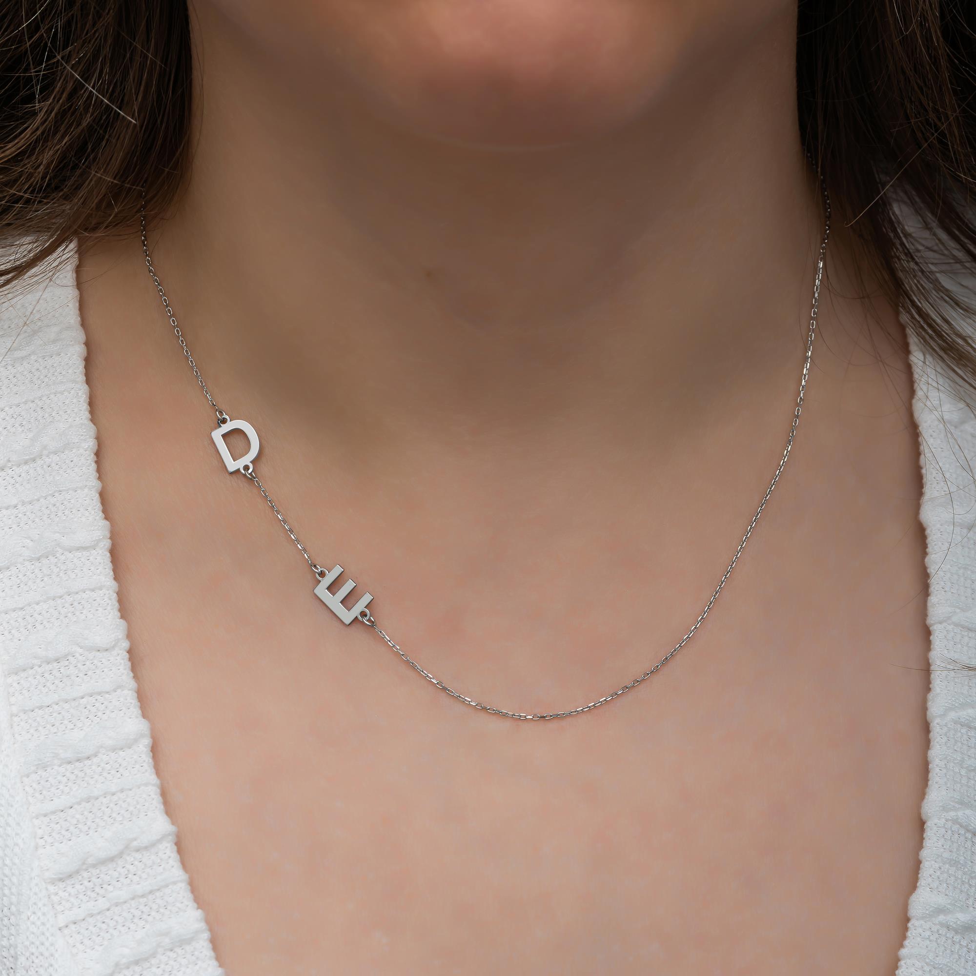 2 Harfli  925 Gümüş İsimli Kolye