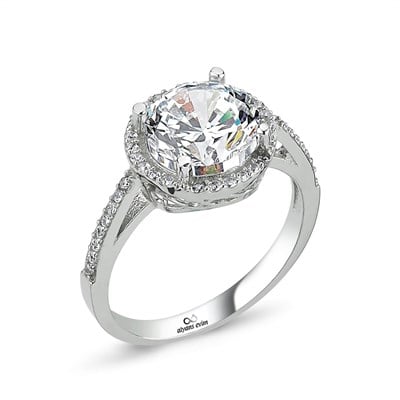 Yeni Tasarım Swarovski taşlı Gümüş Yüzük