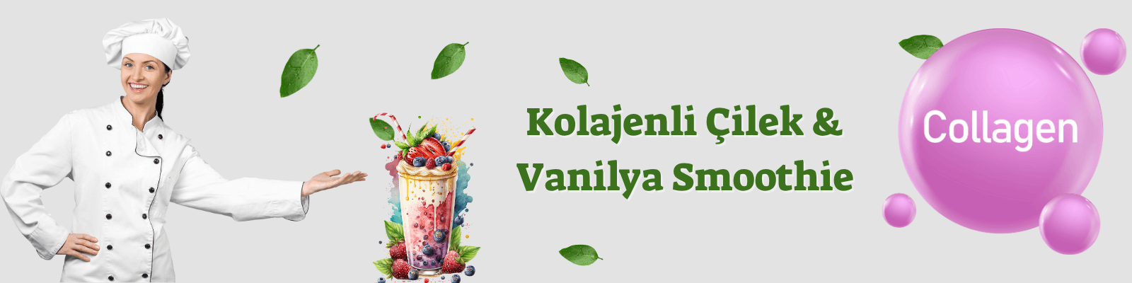 Kolajenli Çilek & Vanilya Smoothie