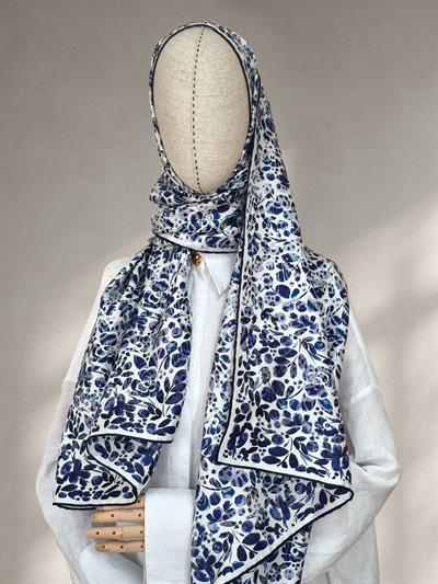 NEHİR ŞAL %100 TWİLL İPEK 70X190 cm