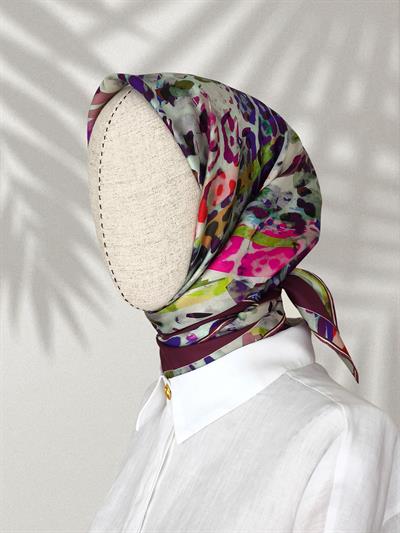 NOVA %100 İPEK TWİLL EŞARP 90x90 cm 981