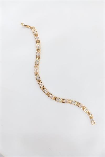 Zirkon Taşlı Gold Renk Xuping Bileklik