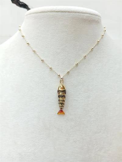 14K Xuping Balık Kolye