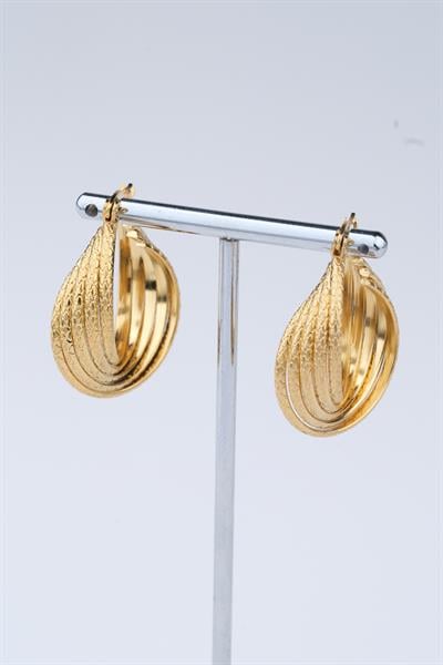 Gold Renk Çelik Küpe / Model 111