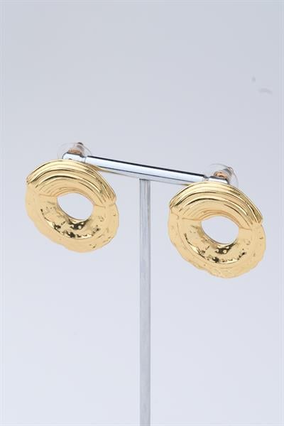 Gold Renk Çelik Küpe / Model 114