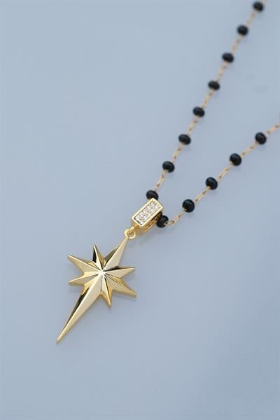 Gold Renk Kutup Yıldızı Çelik Kolye / Model 201